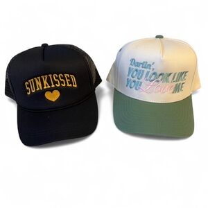 Western Trucker Hats Bundle Women’s Outdoor Summer Baseball Cap Black Green